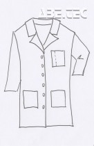 ESD 3/4 Jacke: weiß, stark, Damen (e)
