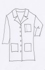 ESD 3/4 Jacke: weiß, stark, Damen (e)